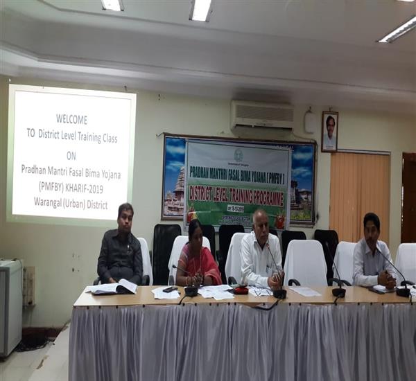 Warangal Urban District                                                                                                                                                                                                                                    - PMFBY KHARIF 2019                                                                                                                                      - District level training on PMFBY Kharif 2019-20                                                                                                                                                                                                                 - dt.18/10/2019          